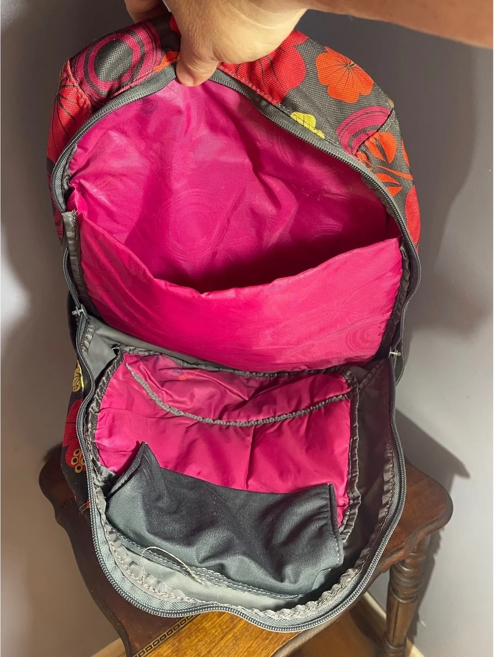 DaKine Floral Pattern Backpack with Multiple Compartments